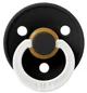 Suzeta rotunda din latex BIBS Glow Black (6-18 luni) foto
