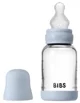 Biberon din sticla anticolici BIBS Baby Blue cu tetina din silicon 0+ luni, 120 ml foto