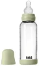 Biberon din sticla anticolici BIBS Sage cu tetina din silicon 3+ luni, 240 ml foto