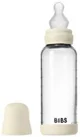Biberon din sticla anticolici BIBS Ivory cu tetina din silicon 3+ luni, 240 ml foto