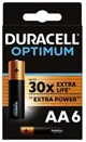 Baterii Duracell Optimum tip AA, 6 buc. foto