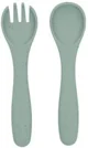 Set furculita si lingurita KikkaBoo Platinum Silicone Sage foto
