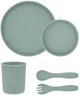 Set de alimentatie din silicon KikkaBoo Platinum Sage, 5 piese foto