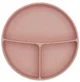 Farfurie compartimentata din silicon cu ventuza KikkaBoo Platinum Blush foto