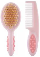 Щётка и гребешок с натуральной щетиной для малышей Roxy Kids Pink