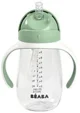 Cana cu pai din tritan Beaba Sage Green, 300 ml foto