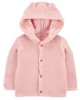 Carter's Cardigan cu nasturi si gluga Solid Pink foto