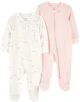 Carter's Set 2 piese Pijamale Mini Elephant Stripe foto