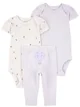 Carter's Set 3 piese Purple Matchback - Pantaloni si 2 body foto