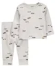 Carter's Set 2 piese Gray Car Print - bluza si pantaloni foto