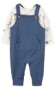 Carter's Set 2 piese Bluzita si salopeta Blue Solid Thermal foto