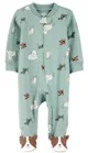 Carter's Pijama Green Dog Print Foot Art foto