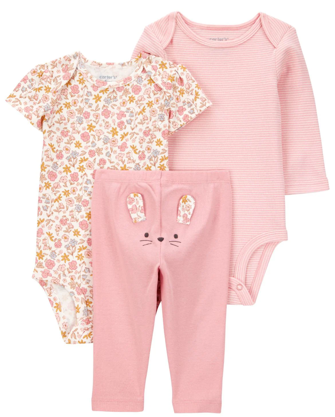 Carter's Set 3 piese Pink Matchback - Pantaloni si 2 body foto
