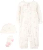 Carter's Set 3 piese Bunny - Pijama transformabila, caciulita si sosete foto