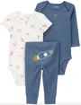 Carter's Set 3 piese Navy Space Ship - Pantaloni si 2 body foto