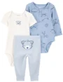 Carter's Set 3 piese Blue Matchback - Pantaloni si 2 body foto