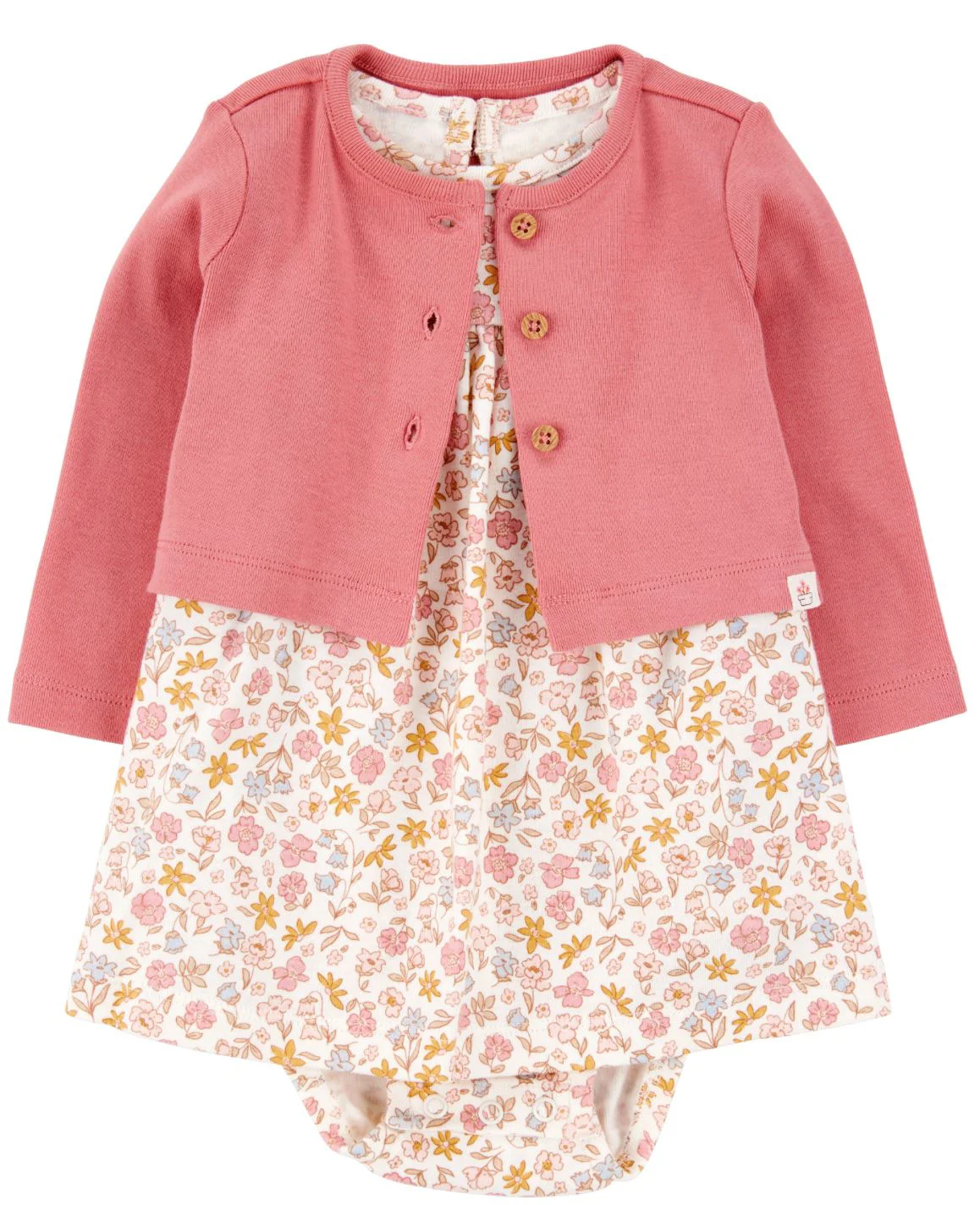 image for Carter's Элегантный комплект 2 в 1 Floral Print - платье и кардиган foto