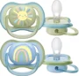 Suzete din silicon Philips Avent Ultra Soft Verde/Albastru (0-6 luni), 2 buc. foto