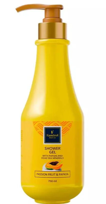image for Gel de dus Famirel cu maracuja, papaya si cu minerale din Marea Moarta, 750 ml foto