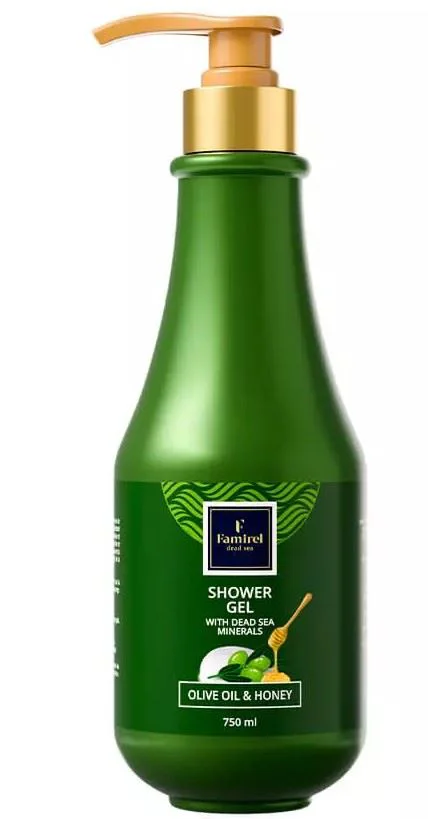 image for Gel de dus Famirel cu ulei de masline, miere si cu minerale din Marea Moarta, 750 ml foto