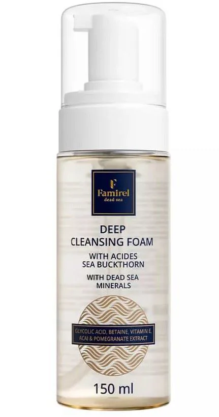 image for Spuma de curatare pentru fata Famirel acizi si cu minerale din Marea Moarta, 150 ml foto