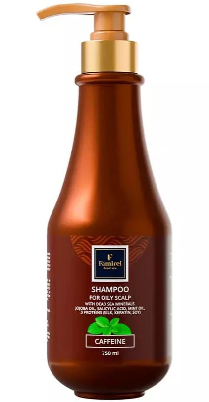 Sampon pentru par gras Famirel cu cofeina si cu minerale din Marea Moarta, 750 ml foto