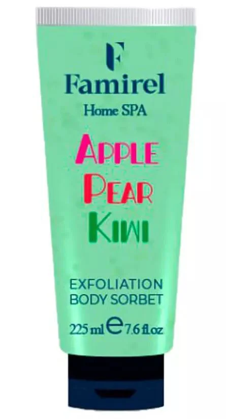 Sorbet exfoliant pentru corp Famirel Apple & Pear & Kiwi, 225 ml foto
