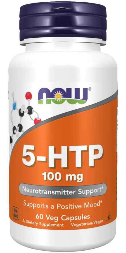 image for Supliment alimentar Now Foods 5-HTP 100 mg, 60 veg. capsule foto