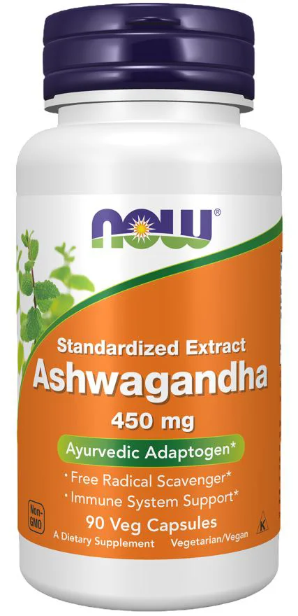 Пищевая добавка Now Foods Ашваганда 450 мг, 90 растит. капсул foto