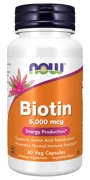 Supliment alimentar Now Foods Biotin 5000 mcg, 60 veg. capsule foto