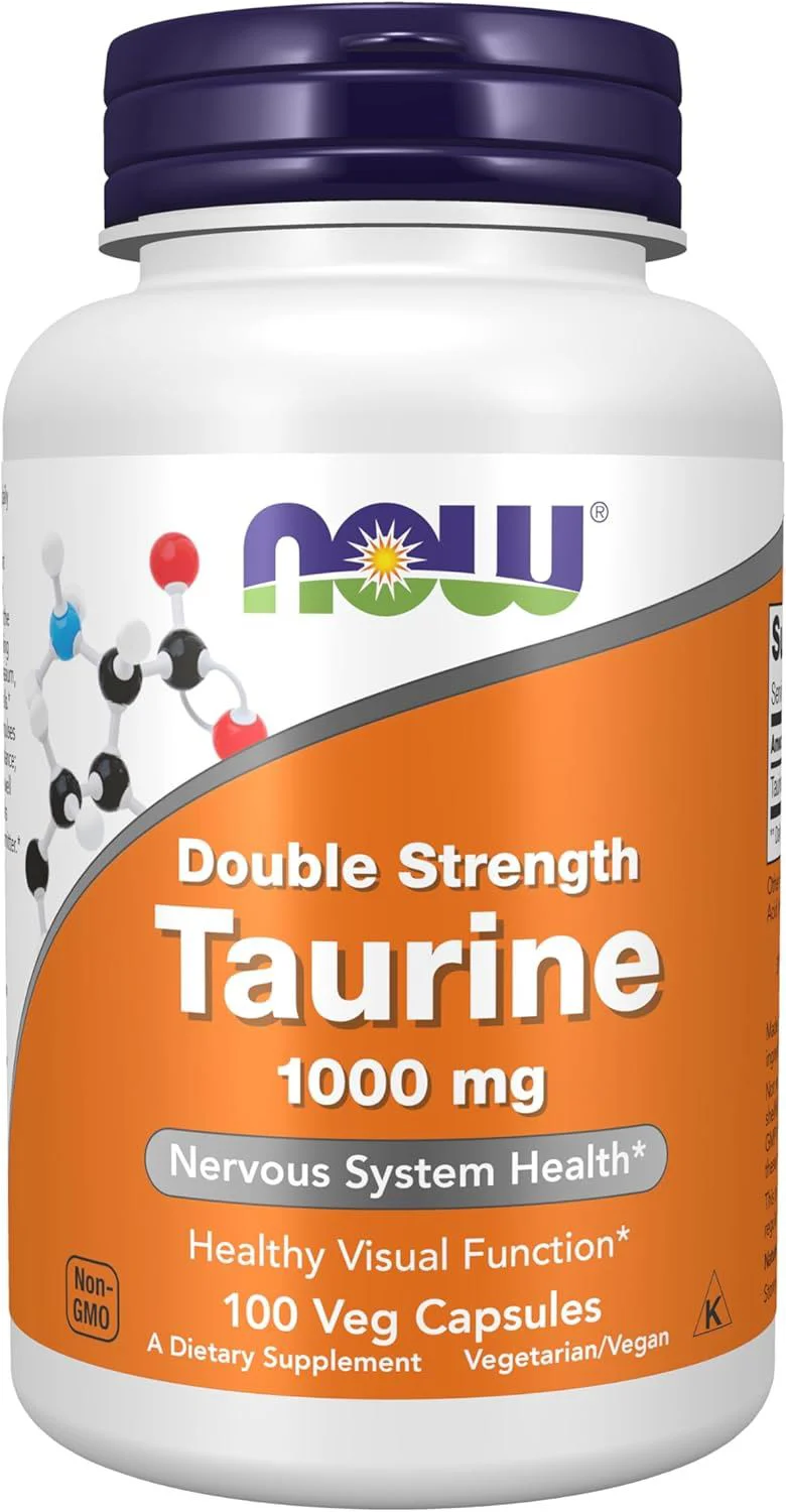 image for Supliment alimentar Now Foods Taurine Double Strength 1,000 mg, 100 veg. capsule foto