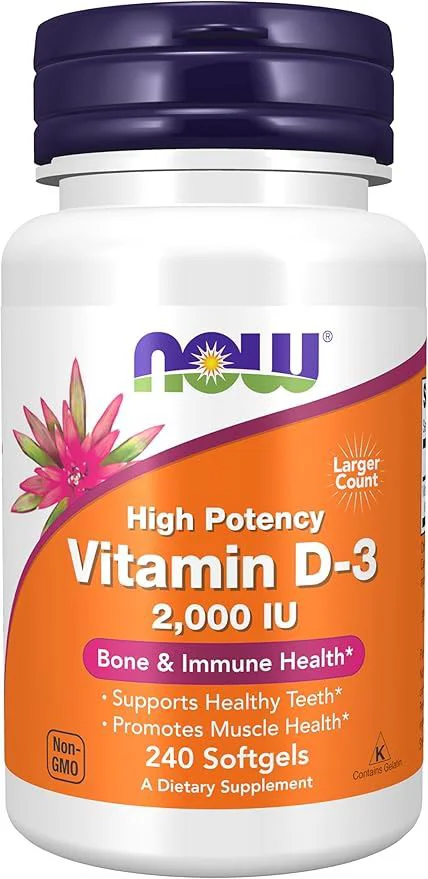 image for Supliment alimentar Now Foods Vitamin D-3 2000 IU, 240 capsule foto