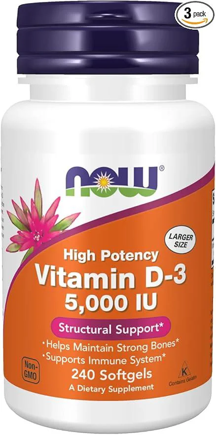 image for Vitamina D3 5000 UI Now Foods, 240 capsule foto