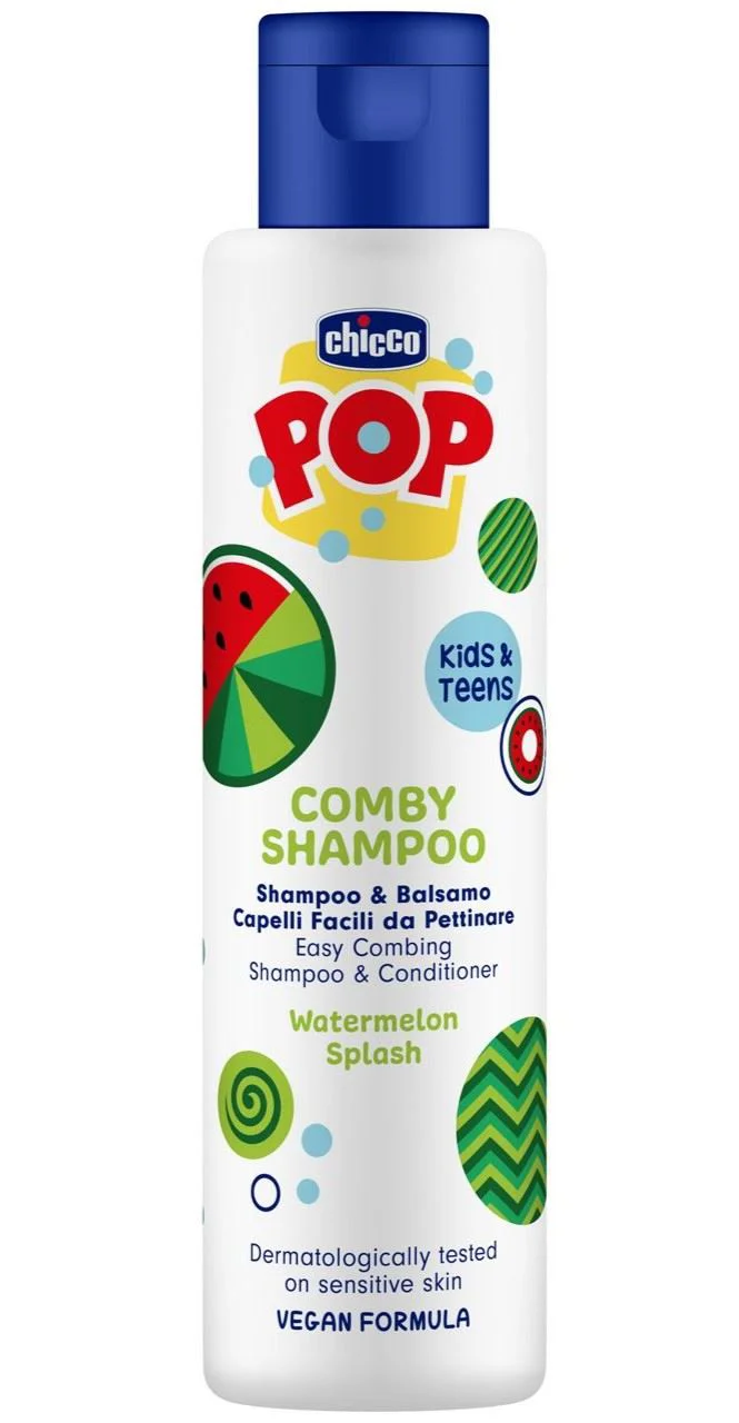 image for Шампунь и кондиционер Chicco POP 2-в-1 с ароматом арбуза, 250 мл foto