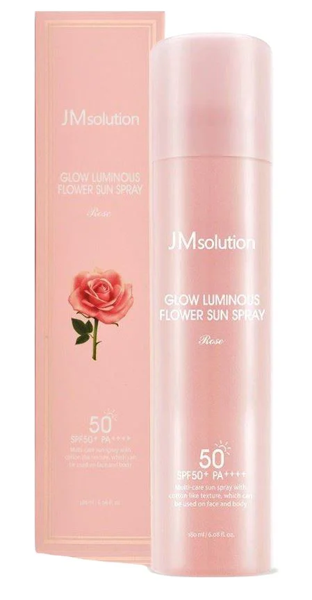 Спрей с солнцезащитой JM Solution Glow Luminous Flower Sun Spray Rose SPF50+, 180 мл foto