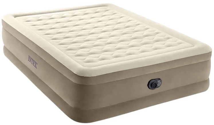 image for Saltea gonflabila Intex Velur Ultra Plush cu pompa incorporata 220V, 152x203x46 cm, pana la 272 kg foto
