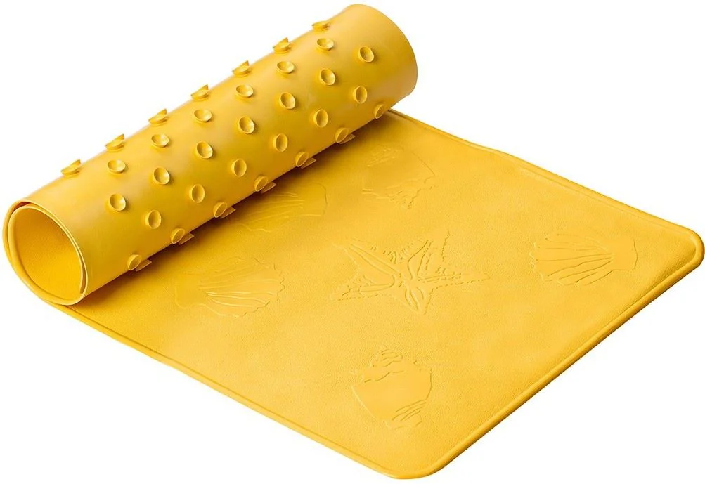 image for Коврик противоскользящий резиновый для ванной Roxy Kids Yellow, 34x74 см foto