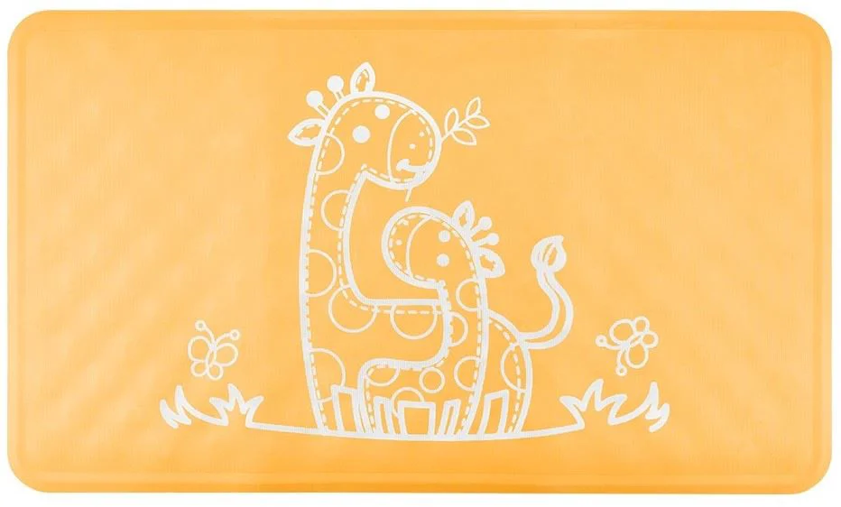 image for Коврик противоскользящий резиновый для ванной Yellow Giraffe Roxy Kids, 34x58 см foto