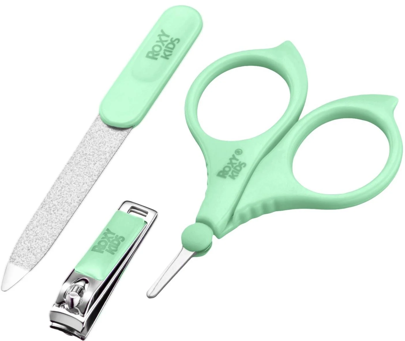 image for Набор для маникюра с ножницами, пилочкой и кусачками Roxy Kids Green foto