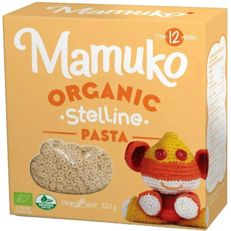 Органические макароны Mamuko Stelline (12+ мес.), 320 г foto