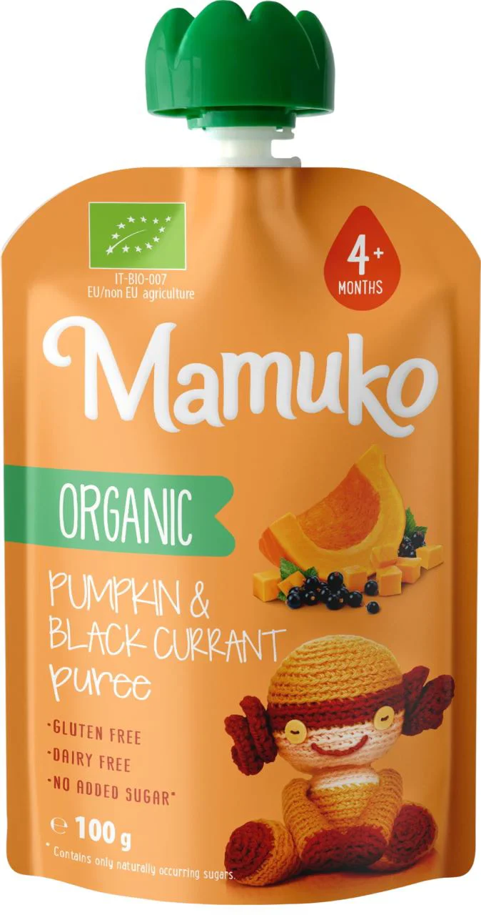 image for Piure organic Mamuko de dovleac si coacaza neagra (4+ luni), 100 g foto