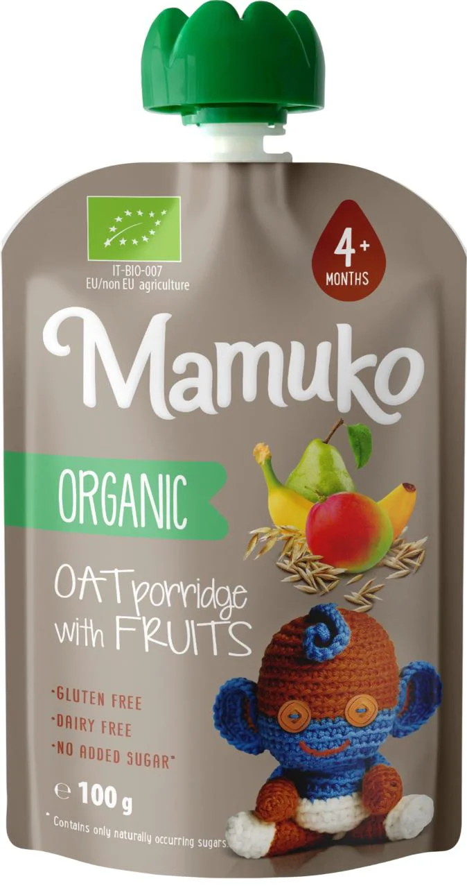 image for Piure organic Mamuko de ovaz si fructe (4+ luni), 100 g foto