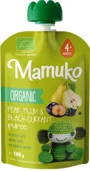 Пюре Mamuko из груш, чёрной смородины и чернослива (4+ мес.), 100 г foto