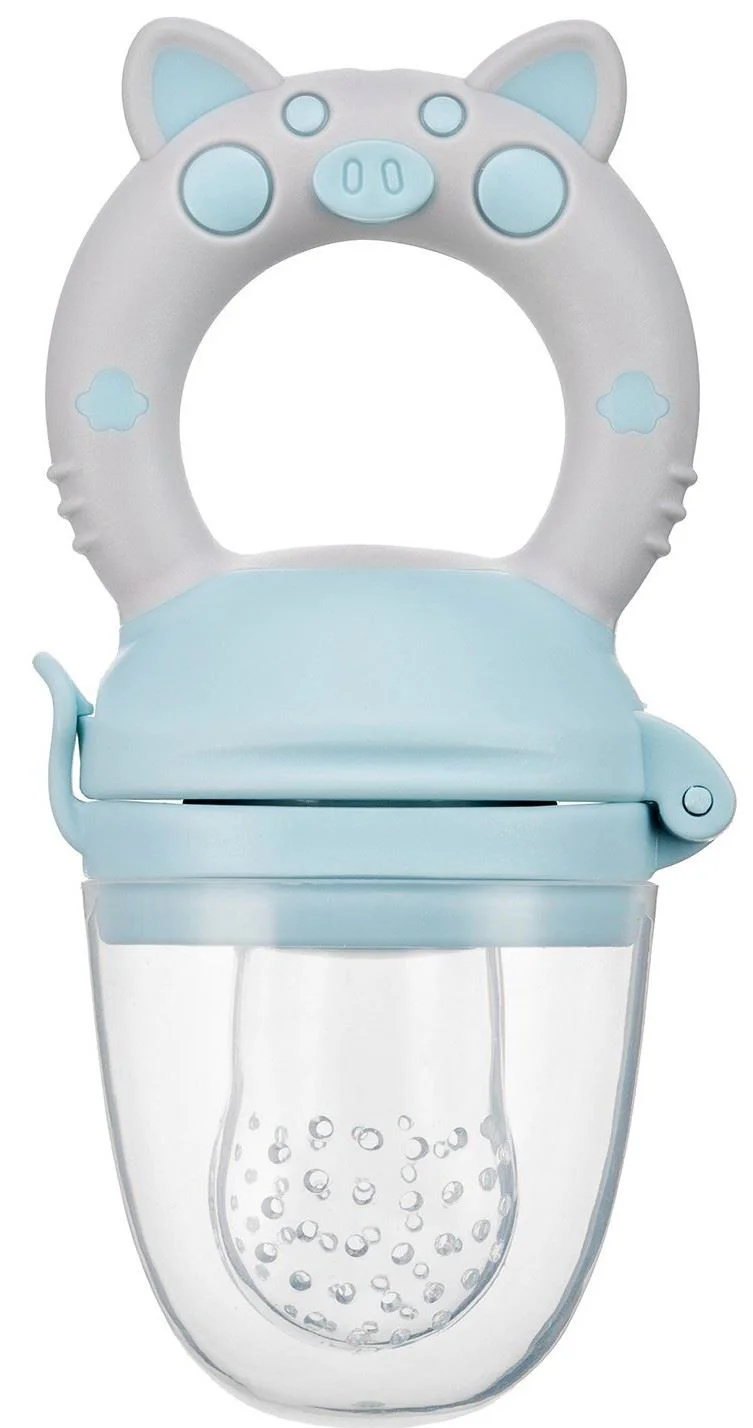 image for Ниблер для прикорма Roxy Kids с силиконовой сеточкой Piggy Blue foto