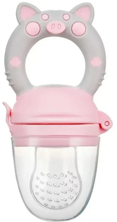 Ниблер для прикорма Roxy Kids с силиконовой сеточкой Piggy Pink foto