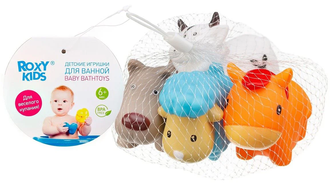 Set de jucarii de baie Roxy Kids Farm, 4 buc. foto