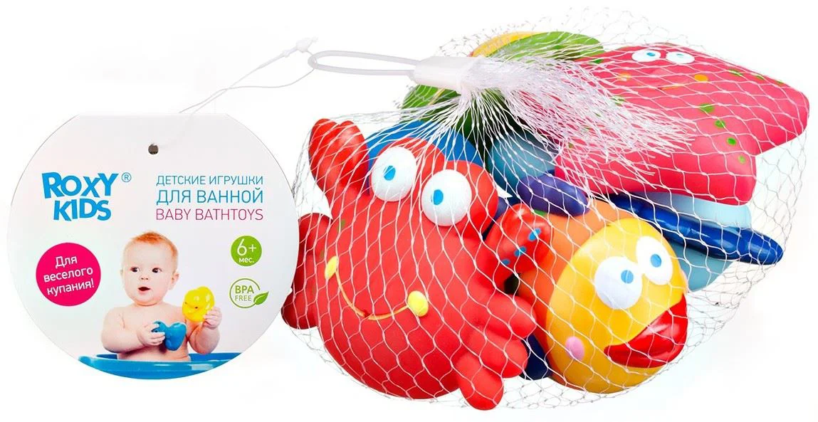 image for Set de jucarii de baie Roxy Kids Sea Creatures, 6 buc. foto