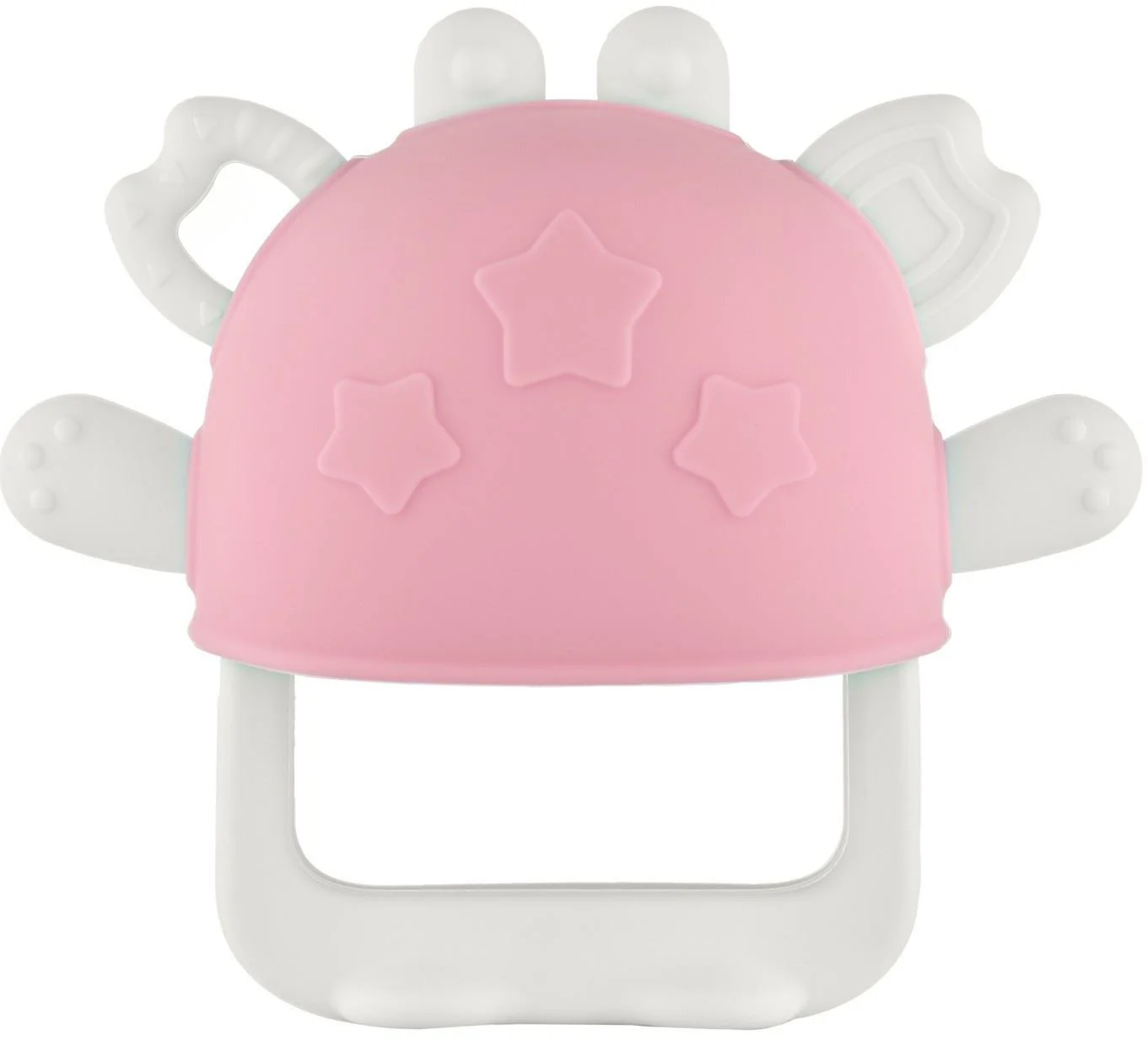 image for Inel pentru dentitie din silicon cu maner Roxy Kids Crabby Pink foto