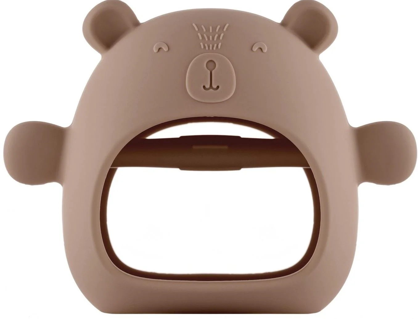 image for Inel pentru dentitie din silicon cu maner Roxy Kids Bear Brown foto