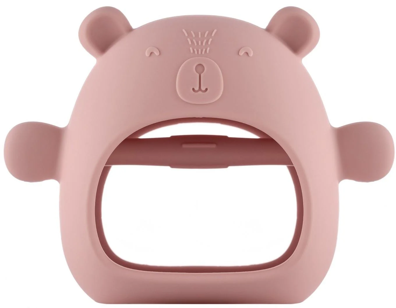 image for Inel pentru dentitie din silicon cu maner Roxy Kids Bear Pink foto
